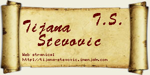 Tijana Stevović vizit kartica